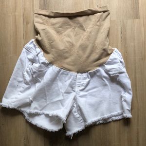 Maternity Jessica Simpson white denim shorts size M